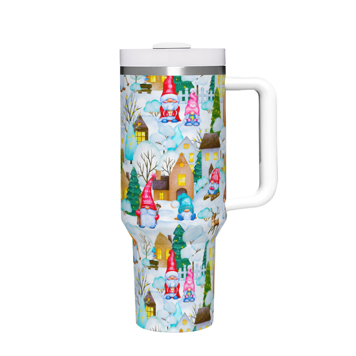 Copy of Winter Gnome's Town 40oz Tumbler with Handle Stainless Steel