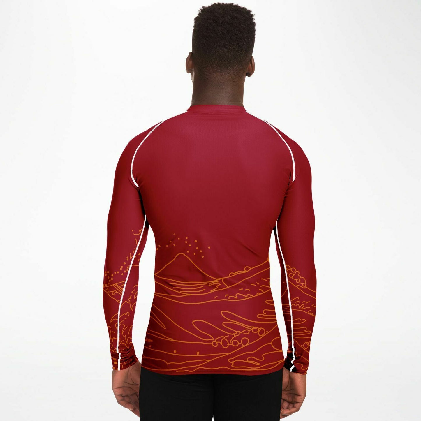 Waves Red Men's Rashguard