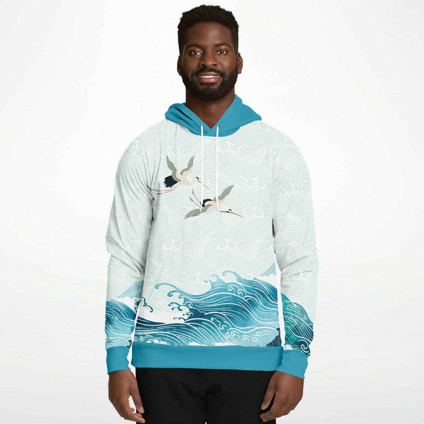 Waves & Cranes Pullover Hoodie Unisex (3 variants)