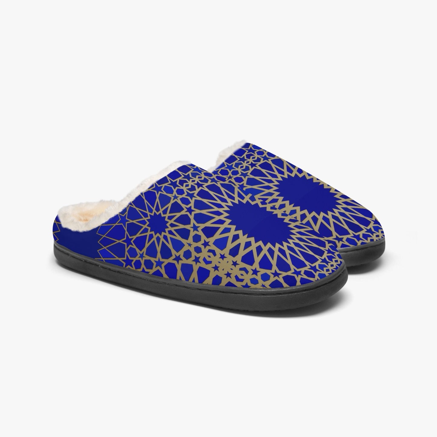 Blue Geometric Pattern 1Bedroom Slippers