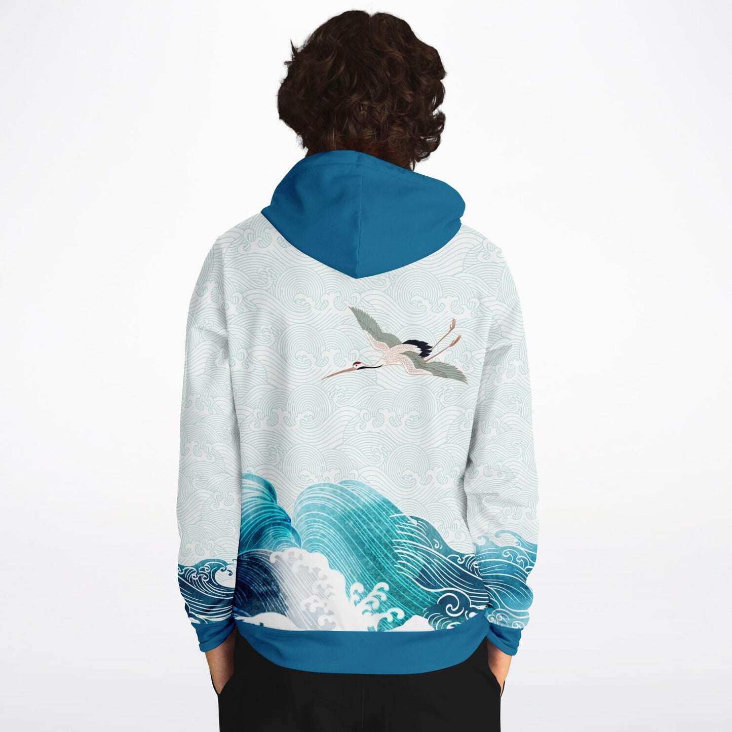 Waves & Cranes Pullover Hoodie Unisex (3 variants)