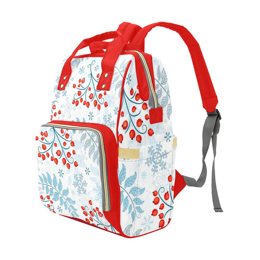 Winter Berries Multipurpose Backpack/Diaper Bag