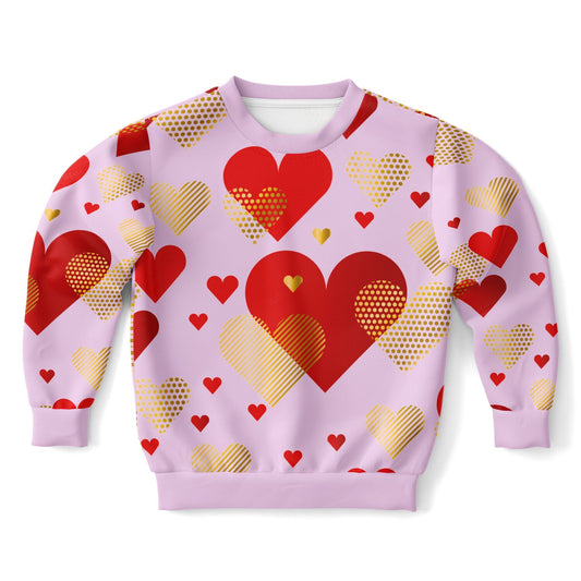 Pink Hearts Kids sweatshirt