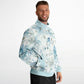 Watercolor Flowers Unisex Track Jacket - light blue