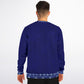 Blue Unisex Sweater with Ukrainian traditional border