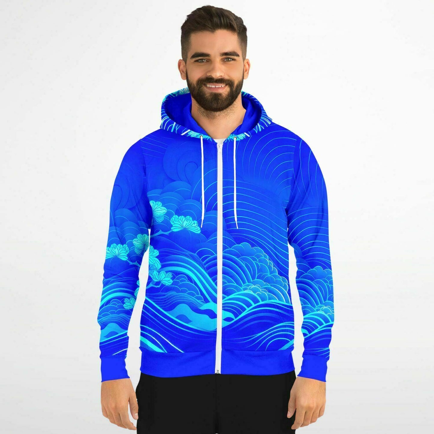 Waves & Flowers 4 Zip Hoodie