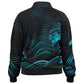 Waves & Flowers Blue 1 Unisex Track Jacket