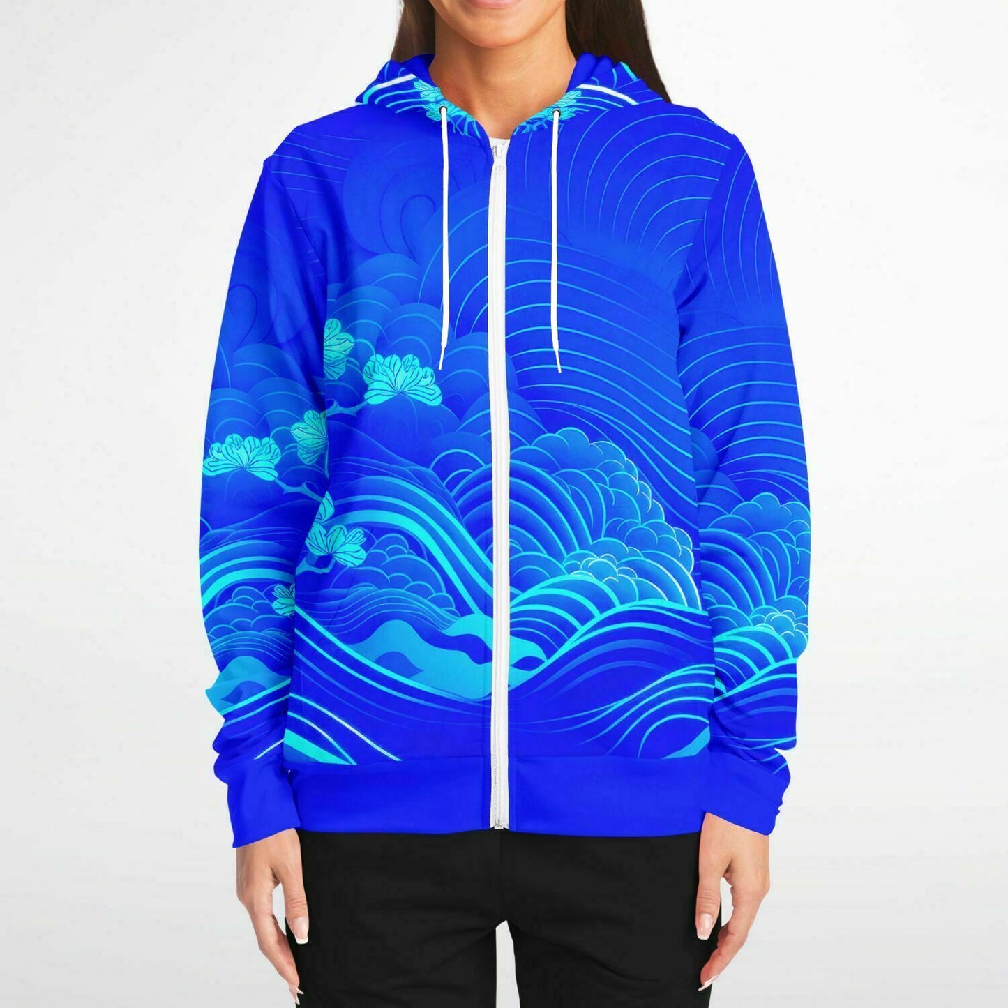 Waves & Flowers 4 Zip Hoodie