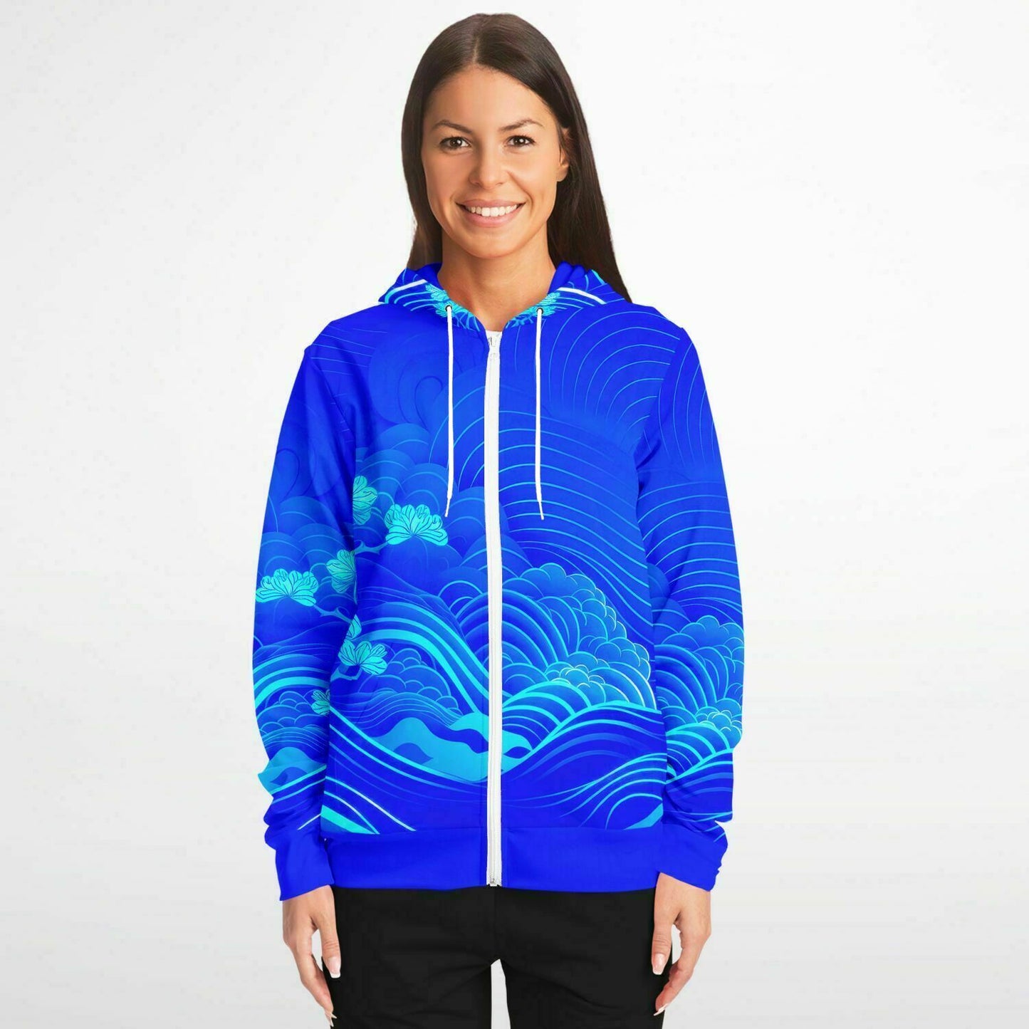 Waves & Flowers 4 Zip Hoodie