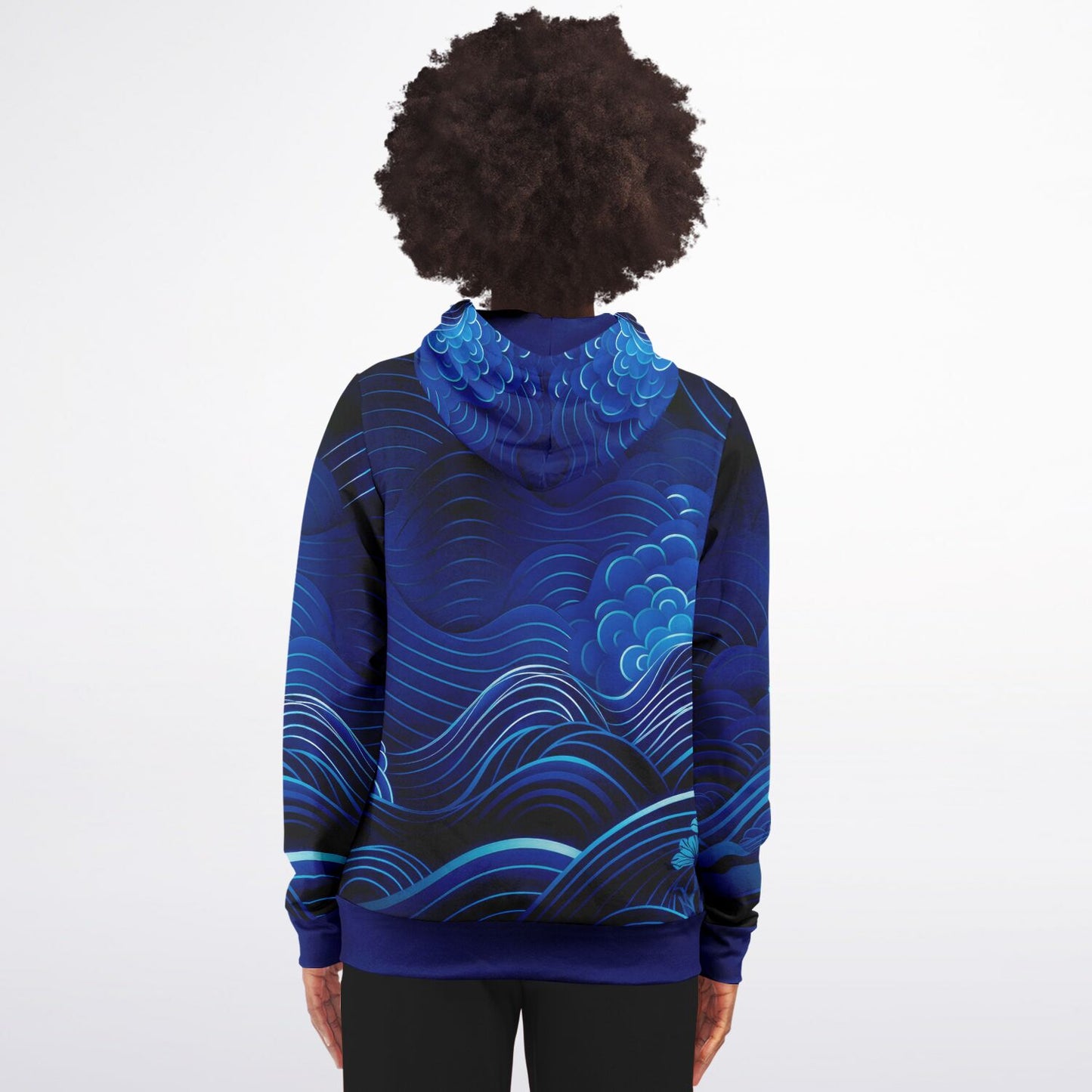 Waves & Flowers 3 Zip Hoodie