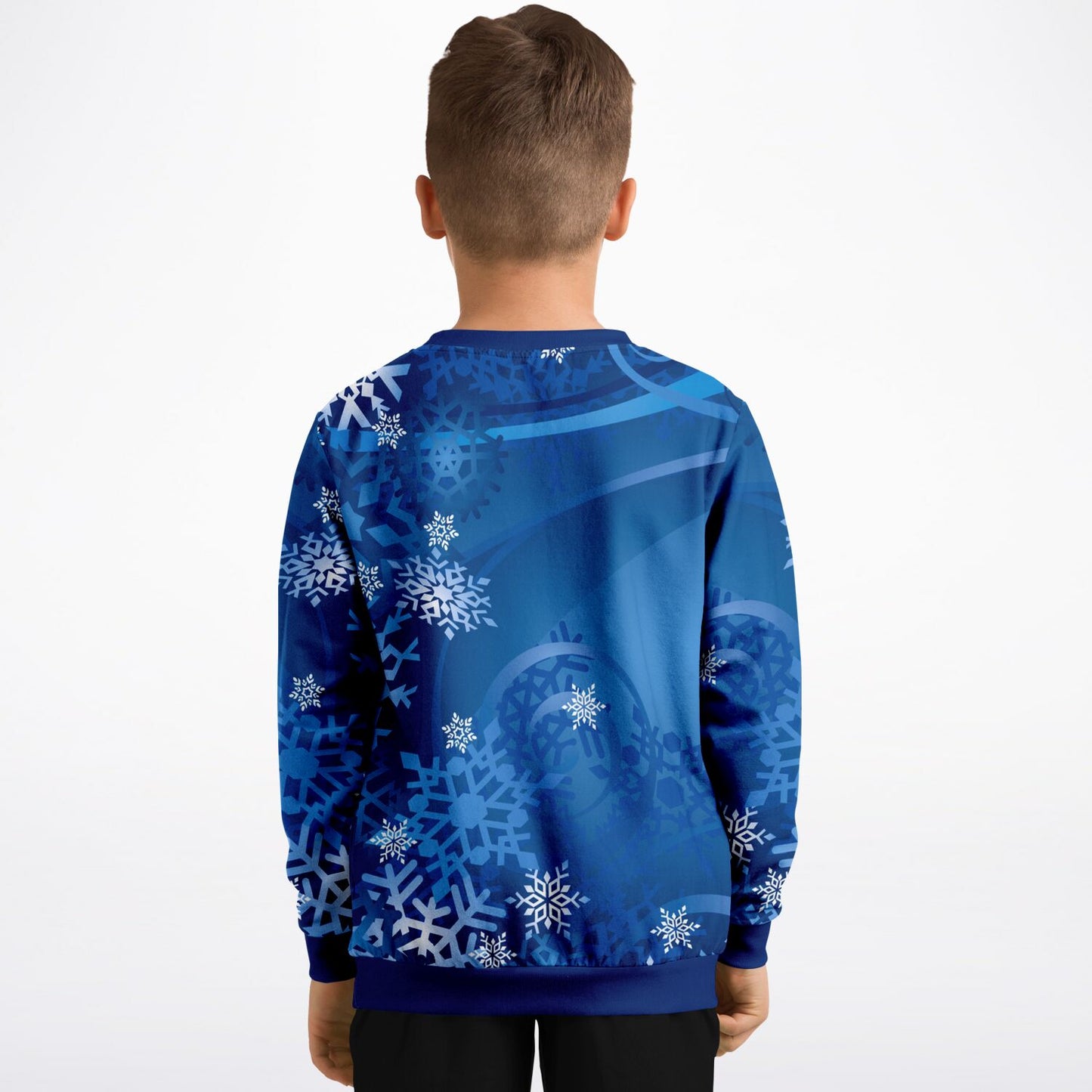 Blue Snowflakes Kids Sweatshirt