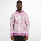 Pink Fall Leaves Unisex Zip Hoodie