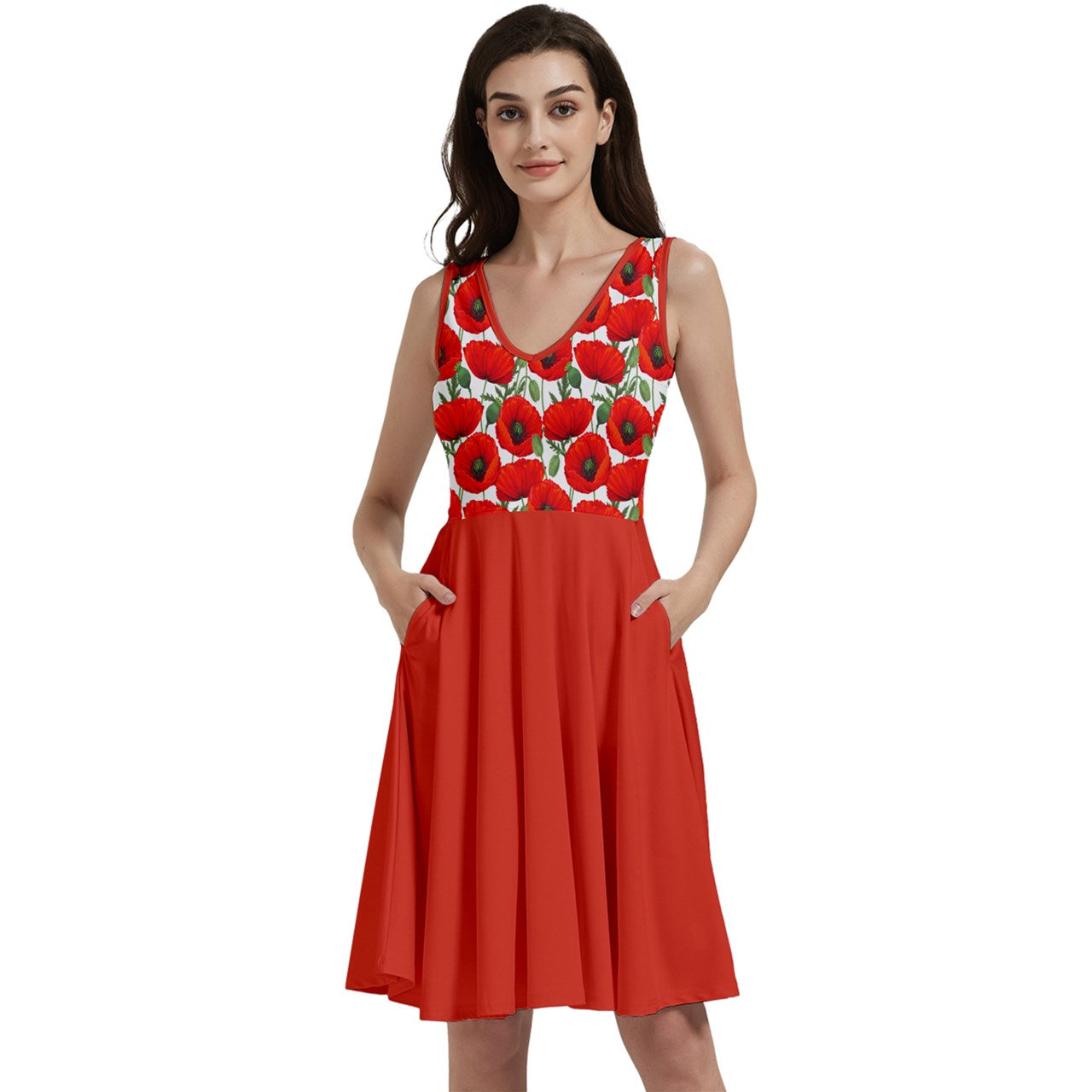 Poppies dress red 2