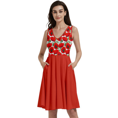 Poppies dress red 2