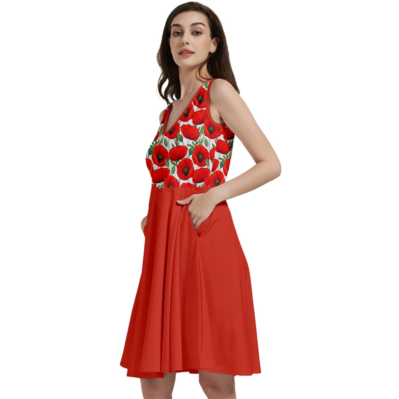 Poppies dress red 2