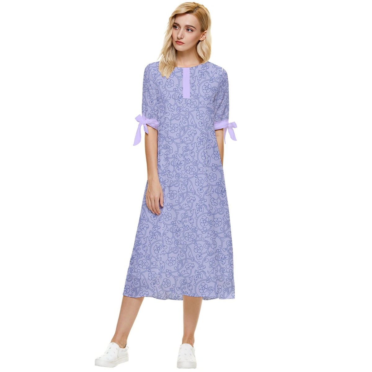 Lilac midi dress 1
