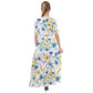 Blue and Yellow Flowers Maxi Dress