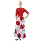 Red Poppies Maxi Dress