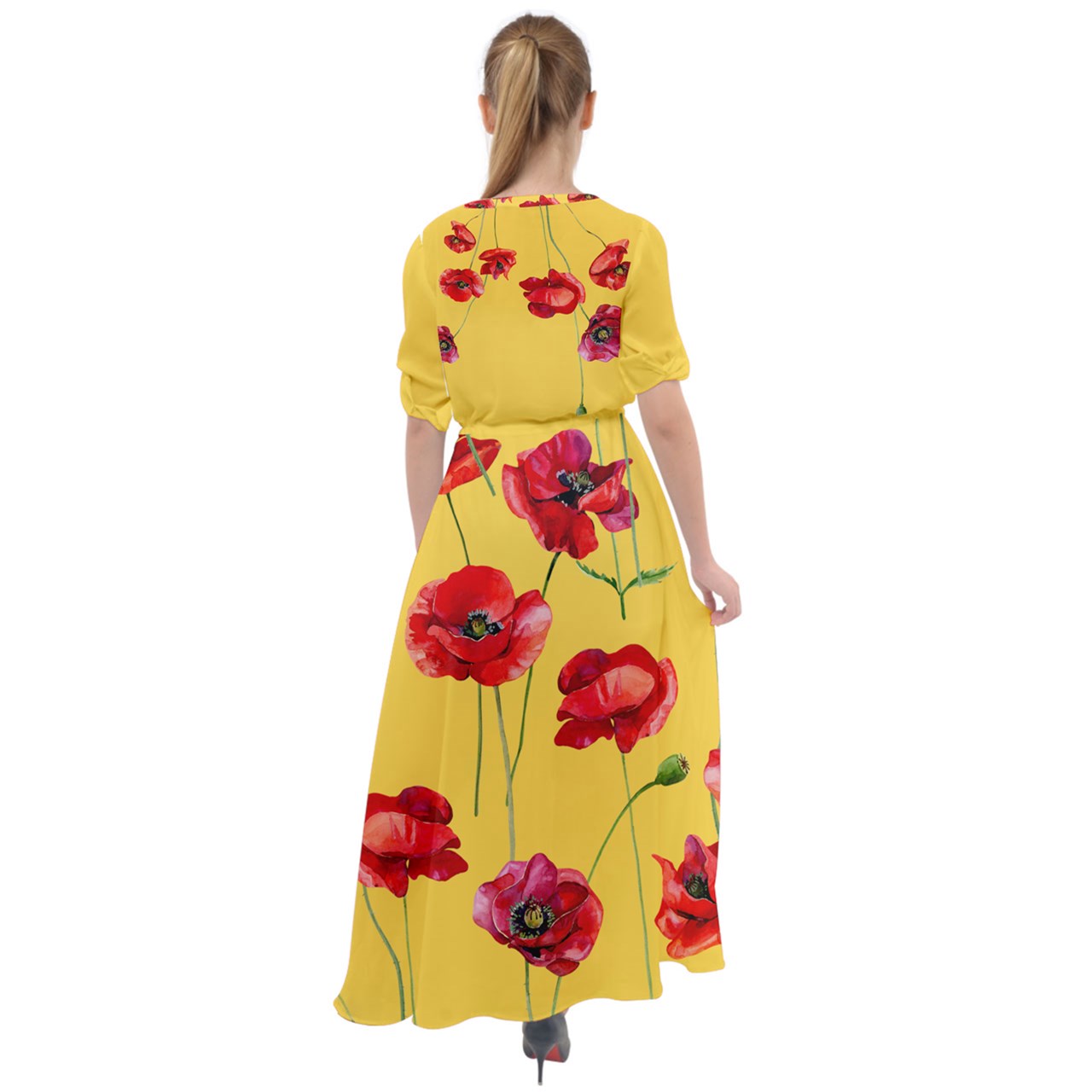 Poppies Yellow Maxi Dress