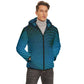 Waves Blue Men's  Quilted Jacket