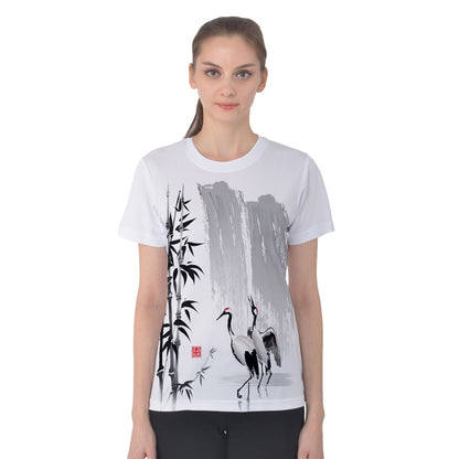 Cranes Women's Cotton T-Shirt