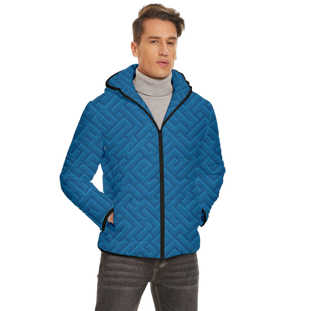Abstract 2 Hooded Quilted Jacket