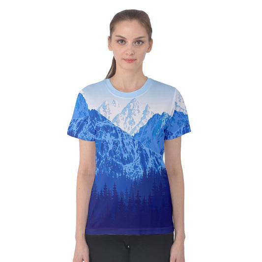 Snow Mountains Women's Cotton T-Shirt