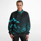 Waves & Flowers 1 Unisex Track Jacket