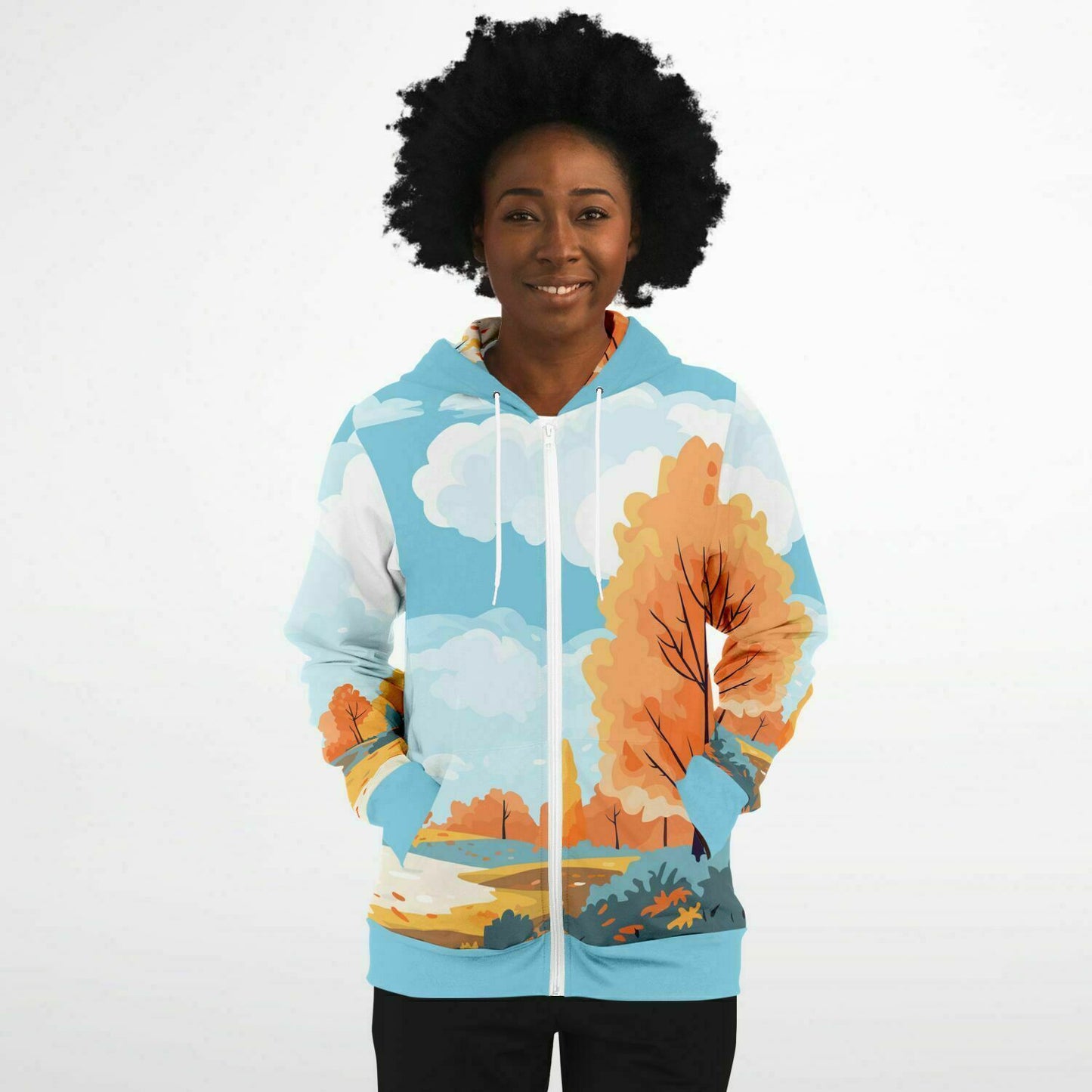 Fall Landscape 1 Unisex Zip Hoodie