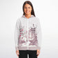 Pink Mountain Zip Hoodie