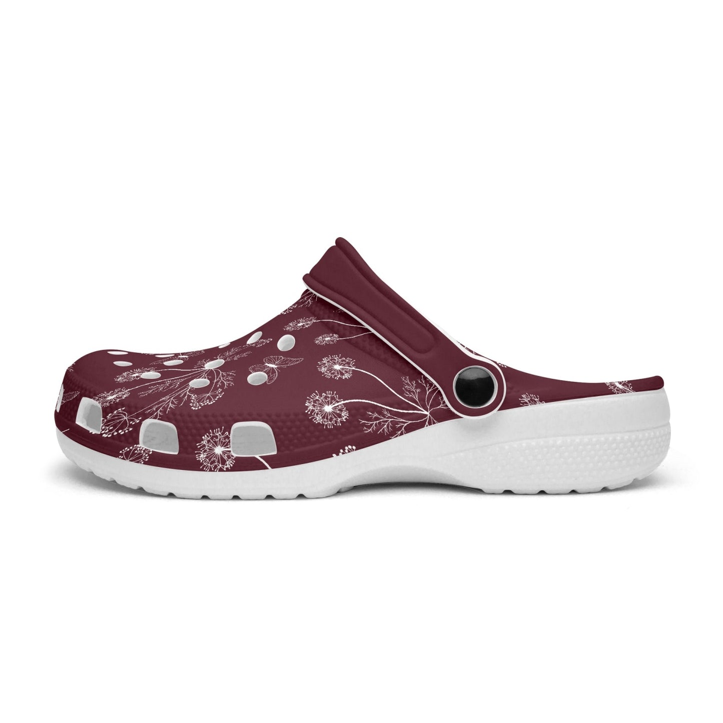 Dandelions Brown-red Clogs