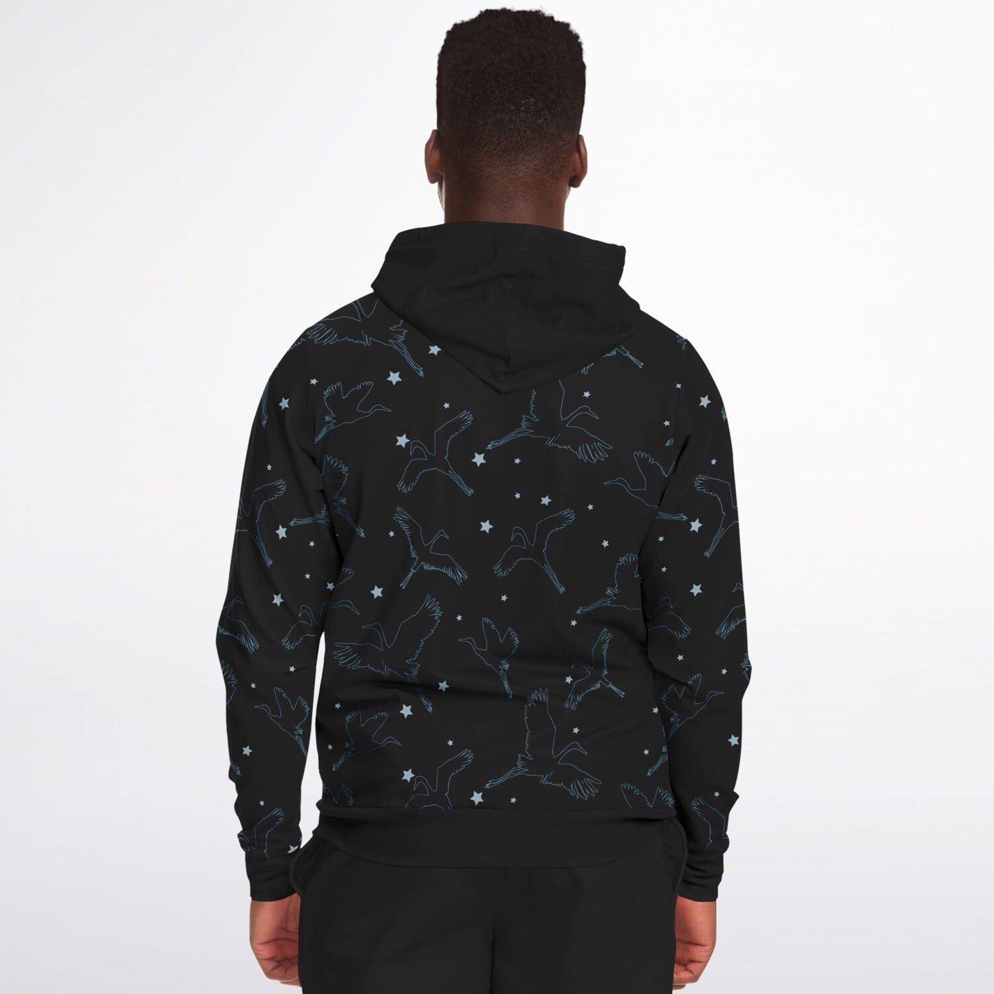 Black Cranes Zip Hoodie Unisex
