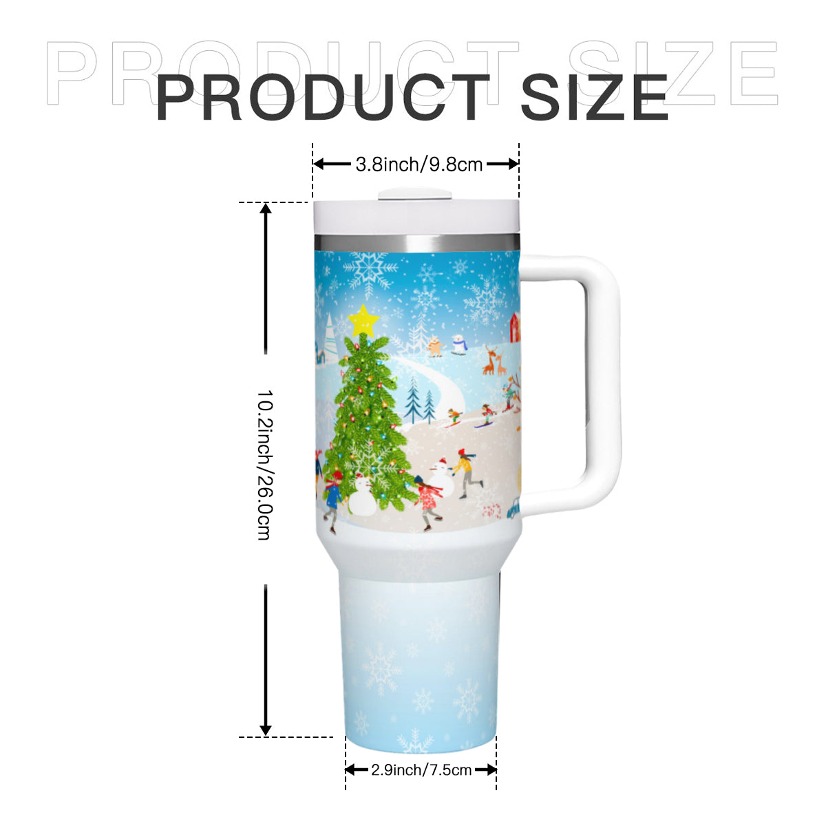 Copy of Winter City Blue 40oz Tumbler Stainless Steel