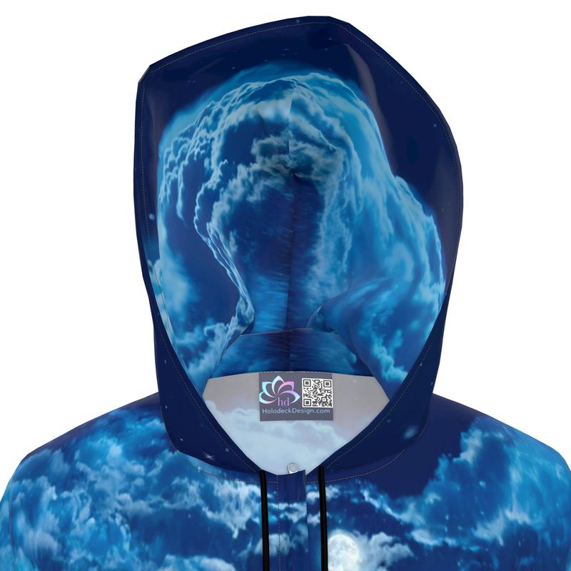 Asian pattern Rain Jacket white/black