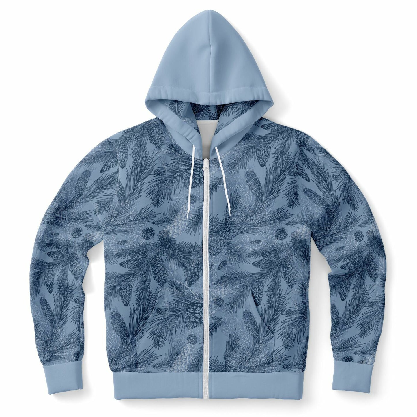 Grey-Blue Spruce Unisex Zip Hoodie