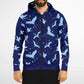 Blue Crane Zip Hoodie Unisex
