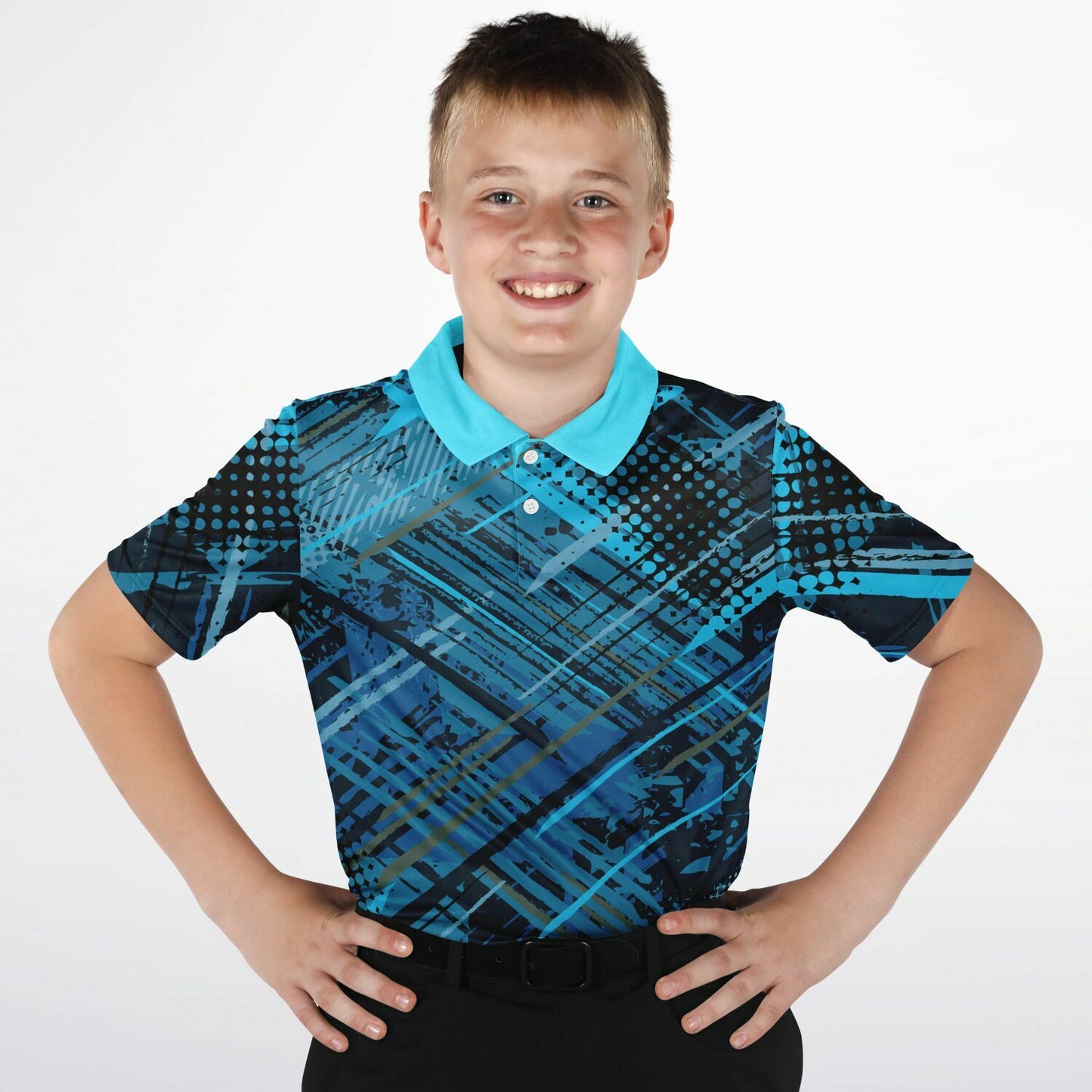 Geometric Pattern 1 Kids Polo Shirt