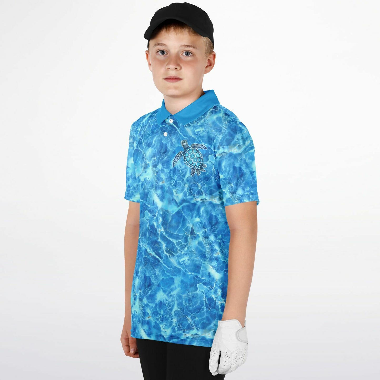 Blue Tortoise 1 Youth Polo Shirt