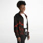 Waves & Flowers Red 1 Unisex Track Jacket