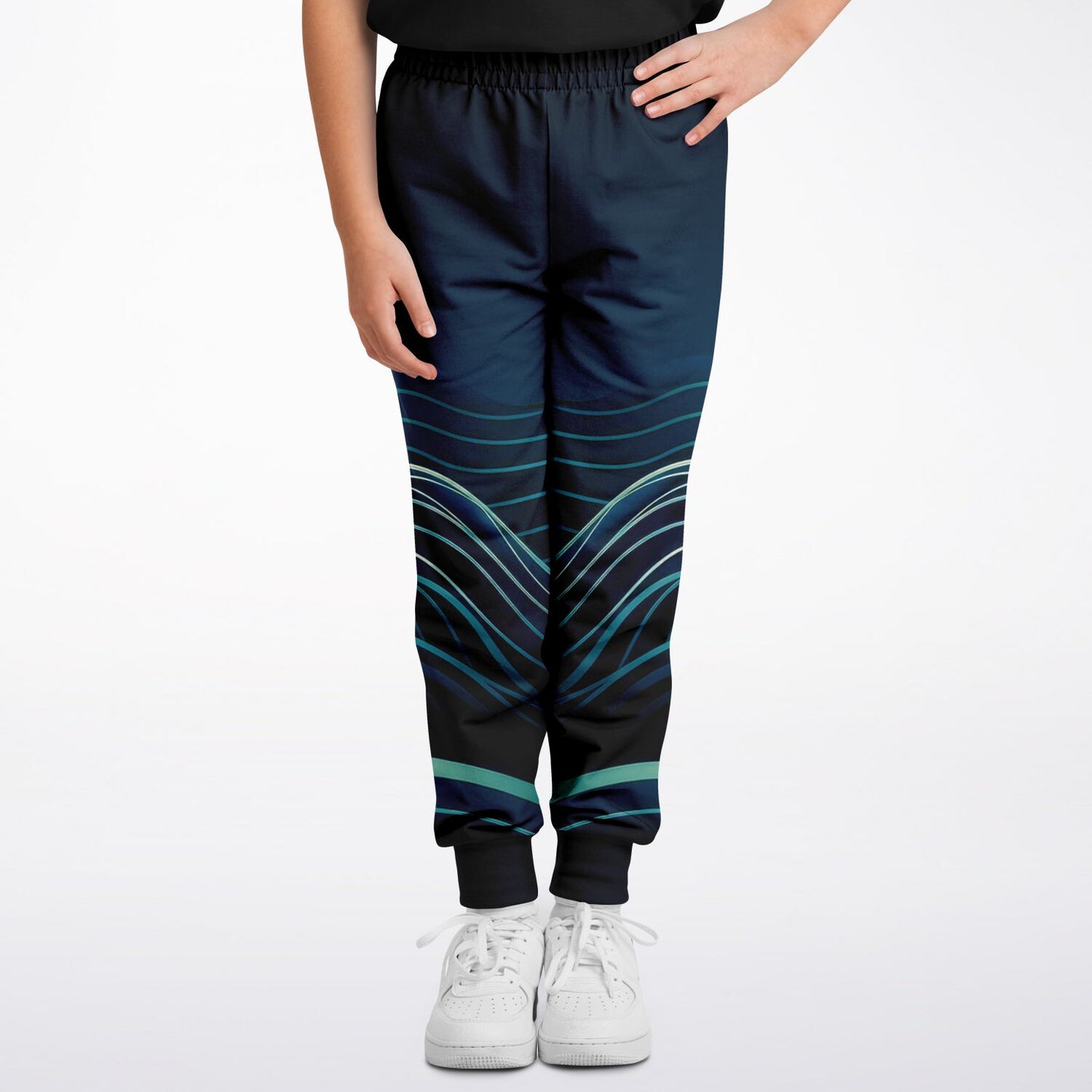 Waves Kids/Youth Joggers - dark blue-green