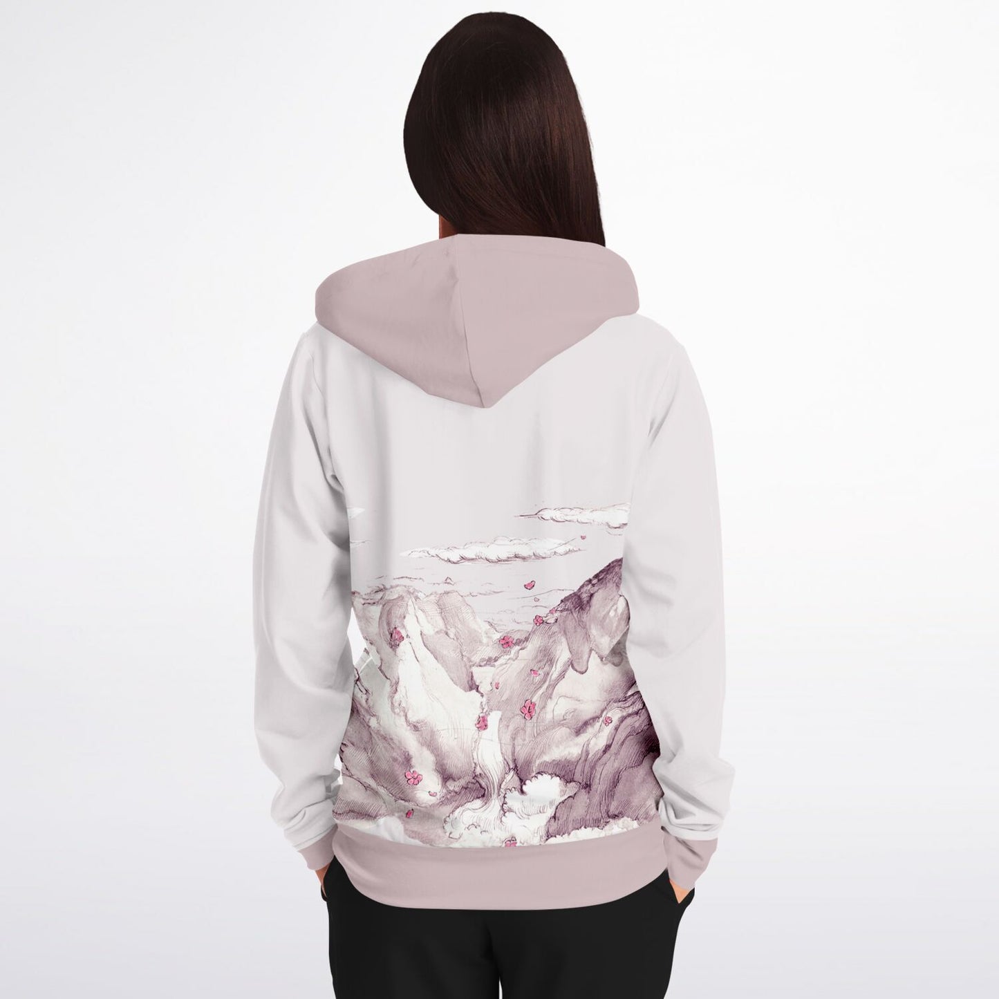 Pink Mountain Zip Hoodie