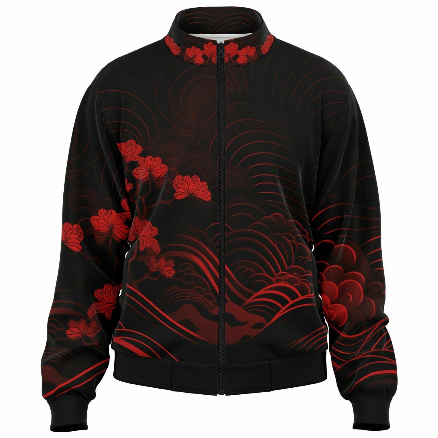 Waves & Flowers 1 Unisex Track Jacket