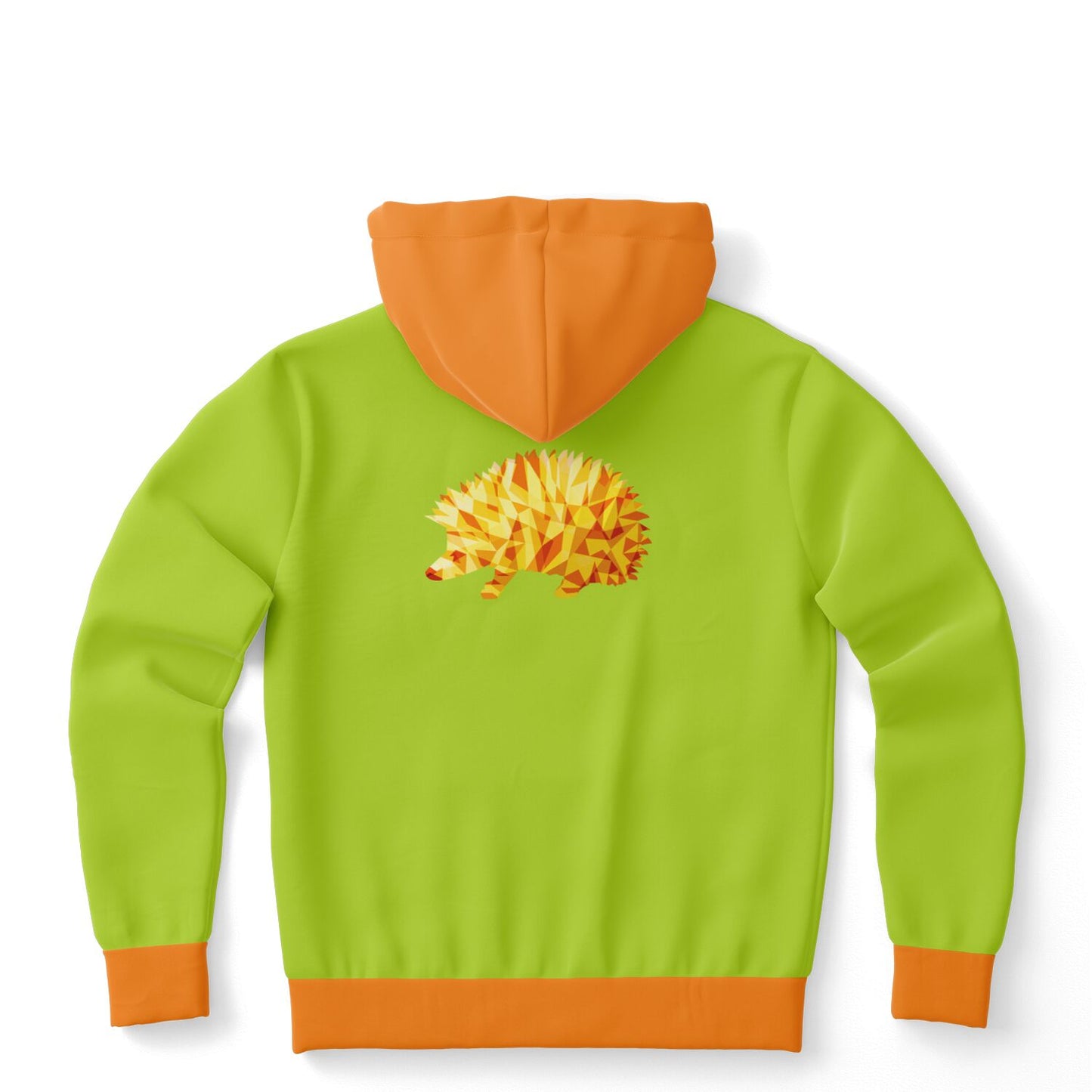 Orange Hedgehog Unisex Hoodie - bright green