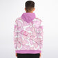 Pink Fall Leaves Unisex Zip Hoodie