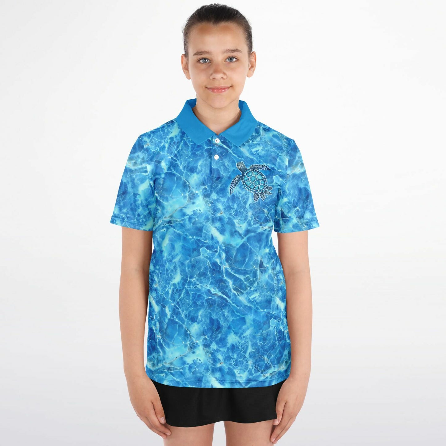 Blue Tortoise 1 Youth Polo Shirt