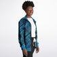 Geometric Blue Unisex Track Jacket