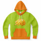 Orange Hedgehog Unisex Hoodie - bright green