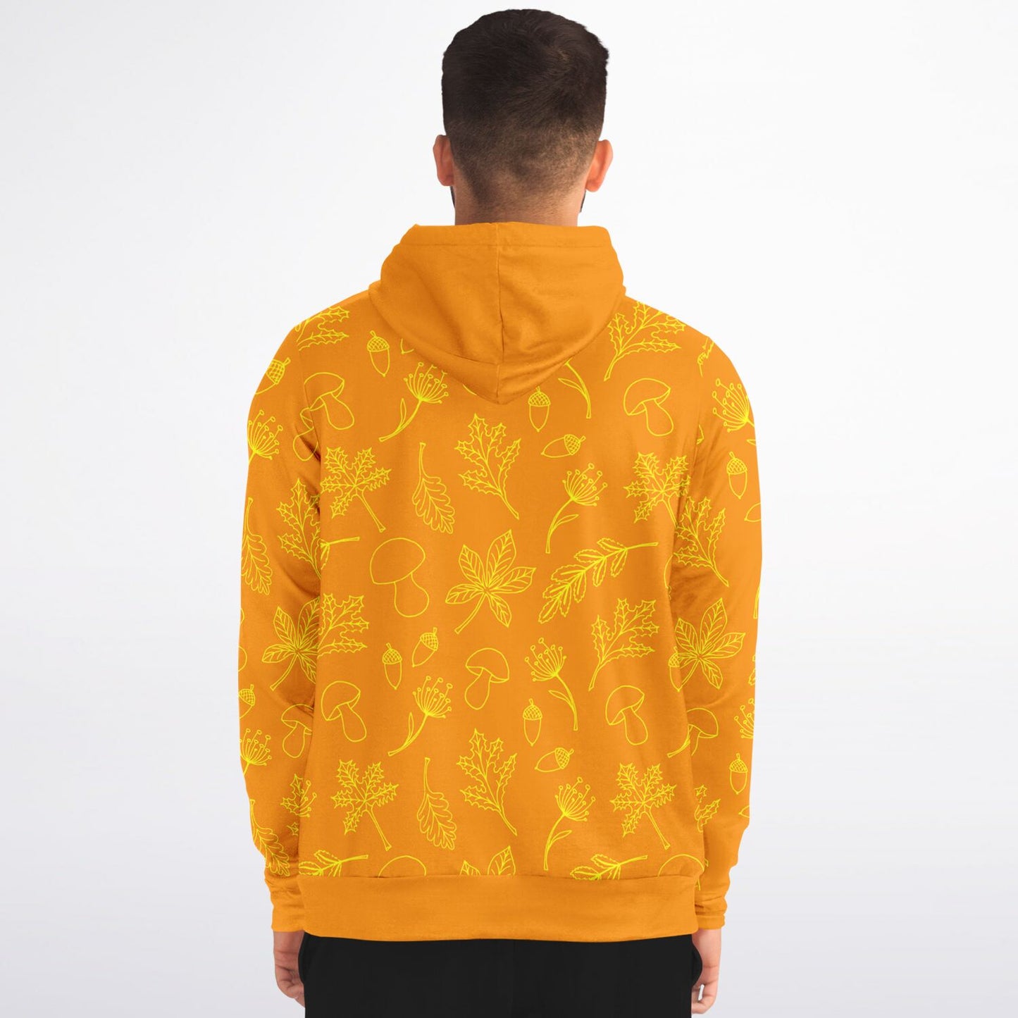 Orange Fall Unisex Zip Hoodie