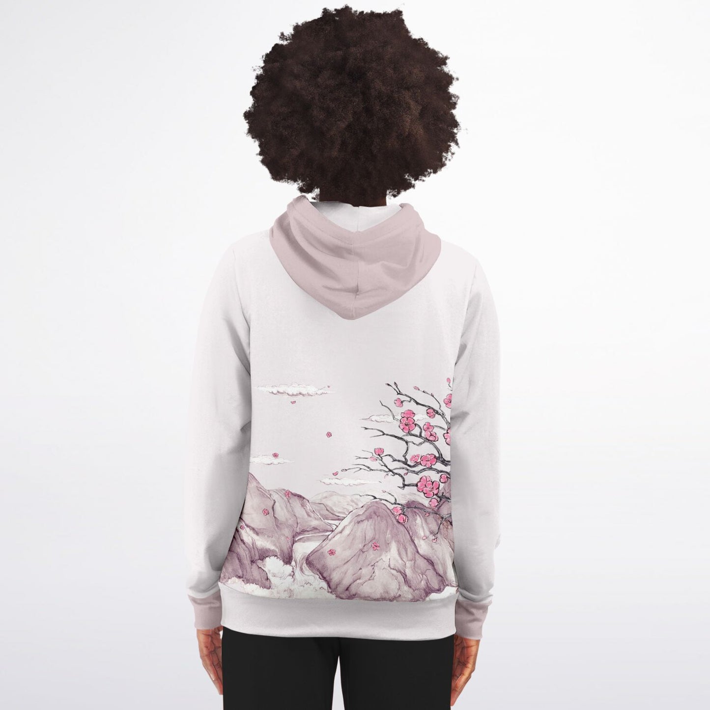 Pink Mountain Zip Hoodie