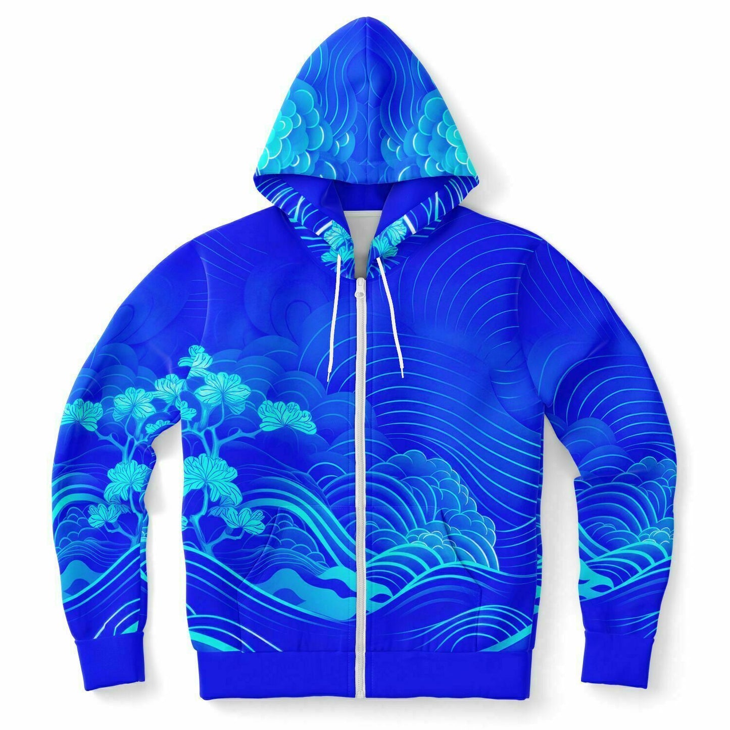 Waves & Flowers 4 Zip Hoodie